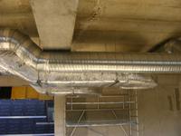 Conception, fabrication et  pose de la gaine de ventilation en plafond haut